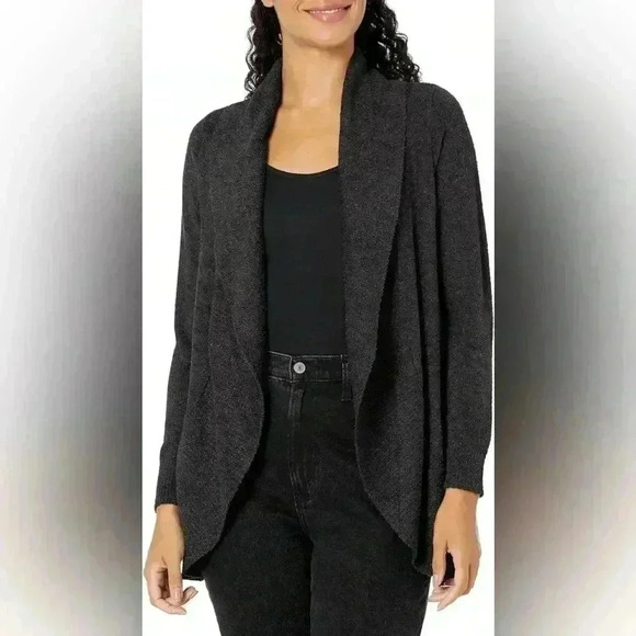 Barefoot Dreams open cardigan sweater Cozy Chic Lite XS Small gray loungewear - Picture 2 of 15